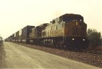 Stack train rolls east